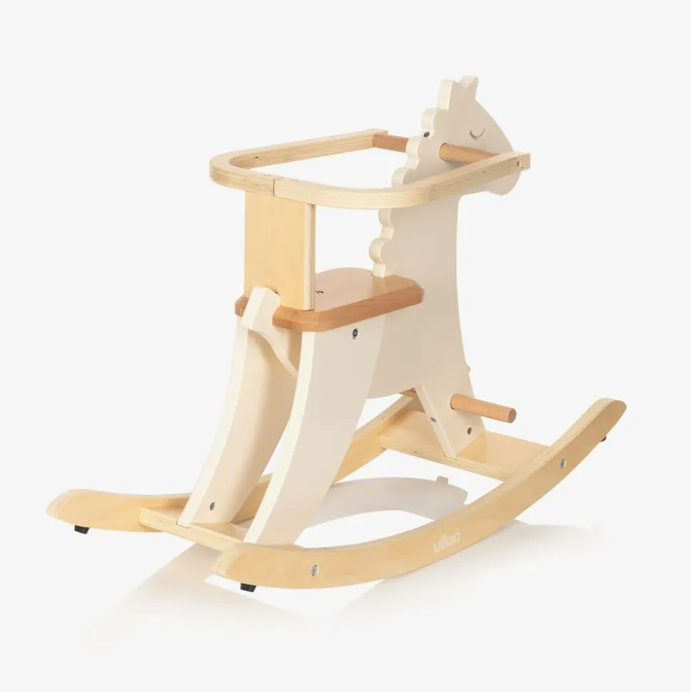 White Wooden Rocking Horse (77cm)