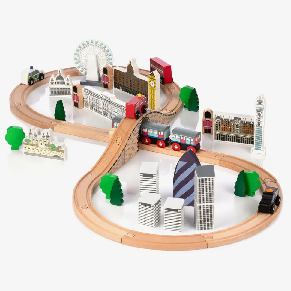 Wooden City of London Train Set (104cm)