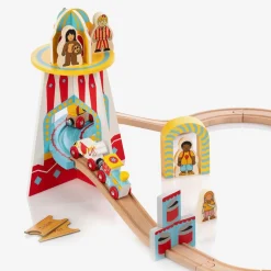 Wooden Fun Fair Train Set (90cm)