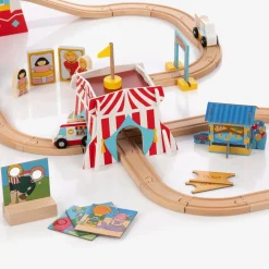 Wooden Fun Fair Train Set (90cm)