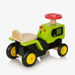 Wooden Green Ride-On Tractor (47cm)