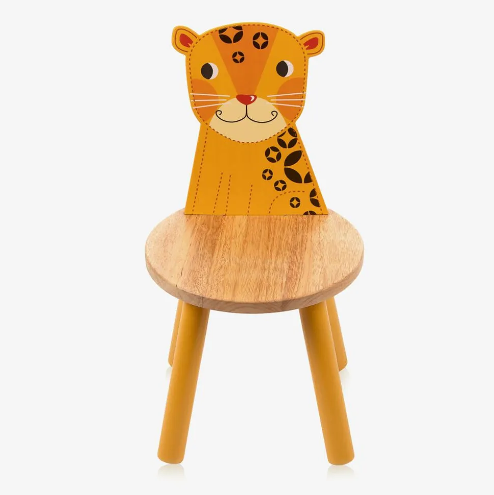 Wooden Leopard Chair (52cm)