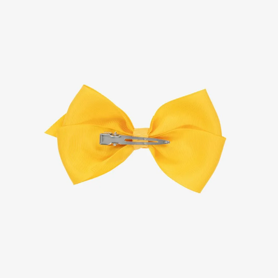 Yellow Bow Hair Clip (10cm)