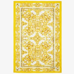 Yellow Cotton Majolica Print Towel (130cm)
