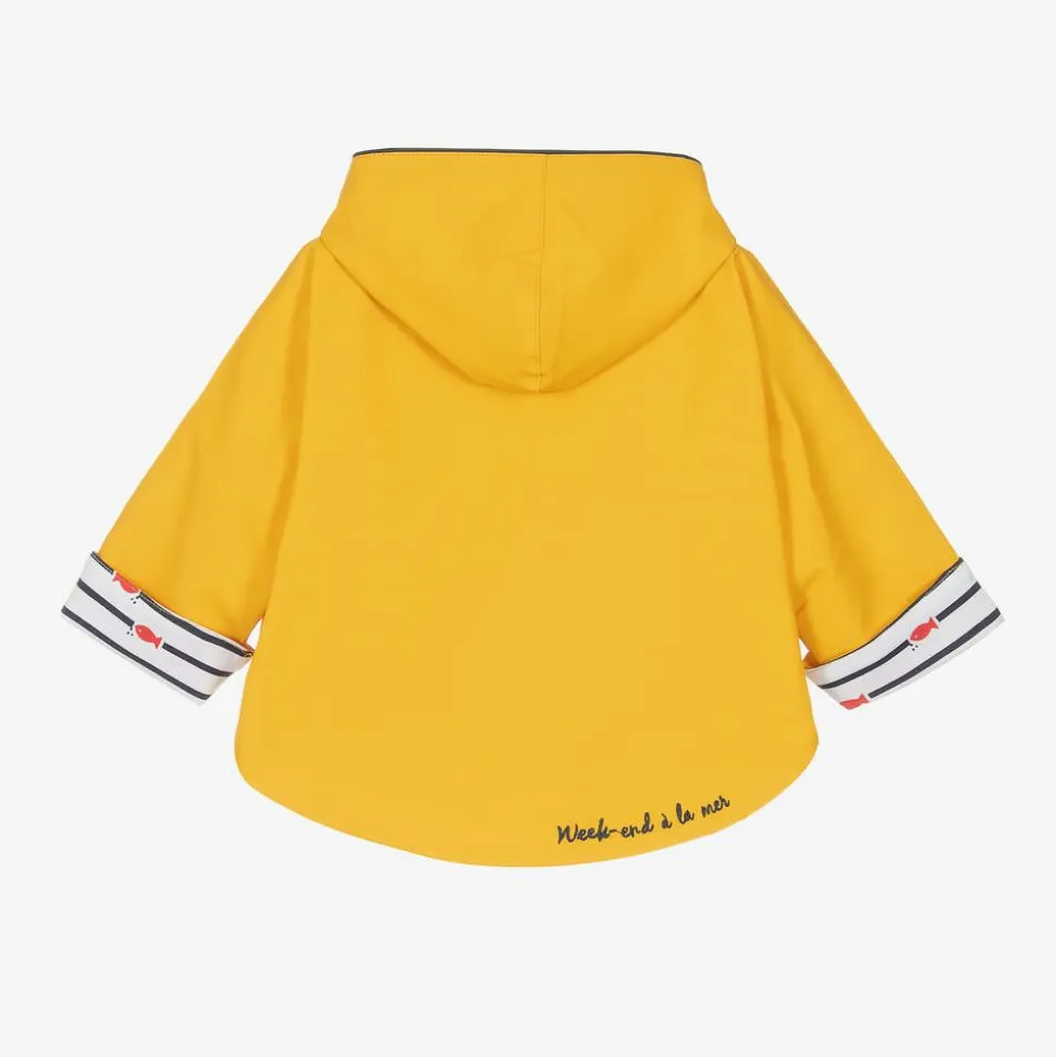 Yellow Hooded Rain Cape