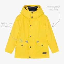 Yellow Hooded Waterproof Raincoat