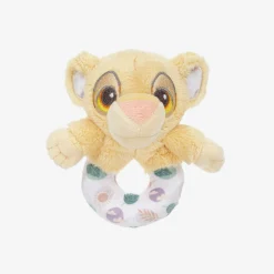 Yellow Plush Simba Ring Rattle Toy (11cm)